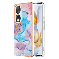 Custodia Silicone Gel Morbida Fantasia Modello Cover YB3 per Huawei Honor 90 5G Blu