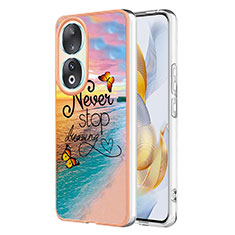 Custodia Silicone Gel Morbida Fantasia Modello Cover YB3 per Huawei Honor 90 5G Multicolore