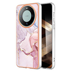 Custodia Silicone Gel Morbida Fantasia Modello Cover YB5 per Huawei Mate 60 Pro+ Plus Rosa