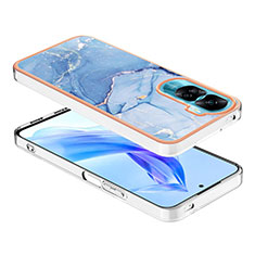 Custodia Silicone Gel Morbida Fantasia Modello Cover YB7 per Huawei Honor 90 Lite 5G Blu