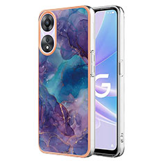 Custodia Silicone Gel Morbida Fantasia Modello Cover YB7 per Oppo A58 5G Viola