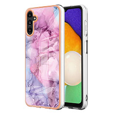 Custodia Silicone Gel Morbida Fantasia Modello Cover YB7 per Samsung Galaxy A54 5G Lavanda