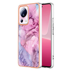 Custodia Silicone Gel Morbida Fantasia Modello Cover YB7 per Xiaomi Mi 13 Lite 5G Lavanda