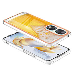 Custodia Silicone Gel Morbida Fantasia Modello Cover YB8 per Huawei Honor 90 5G Giallo