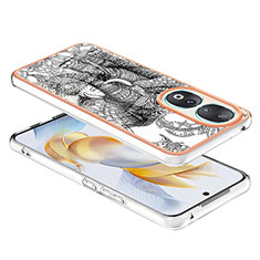 Custodia Silicone Gel Morbida Fantasia Modello Cover YB8 per Huawei Honor 90 5G Grigio