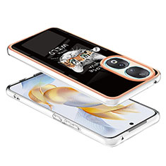 Custodia Silicone Gel Morbida Fantasia Modello Cover YB8 per Huawei Honor 90 5G Nero
