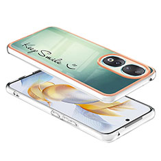 Custodia Silicone Gel Morbida Fantasia Modello Cover YB8 per Huawei Honor 90 5G Verde