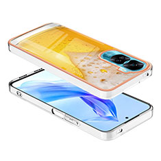 Custodia Silicone Gel Morbida Fantasia Modello Cover YB8 per Huawei Honor 90 Lite 5G Giallo
