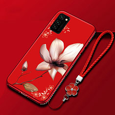 Custodia Silicone Gel Morbida Fiori Cover per Huawei Honor View 30 Pro 5G Colorato