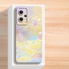 Custodia Silicone Gel Morbida Fiori Cover per Xiaomi Redmi Note 12 5G Multicolore