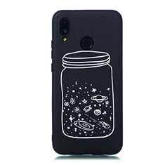 Custodia Silicone Gel Morbida Mistica Luna Stelle Cover per Huawei Nova 3e Bianco