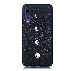 Custodia Silicone Gel Morbida Mistica Luna Stelle Cover per Huawei P20 Pro Multicolore