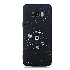 Custodia Silicone Gel Morbida Mistica Luna Stelle Cover per Samsung Galaxy S8 Nero