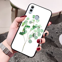 Custodia Silicone Laterale Fiori Specchio Cover per Huawei Honor 10 Lite Verde