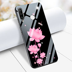 Custodia Silicone Laterale Fiori Specchio Cover per Huawei Nova 4e Rosa