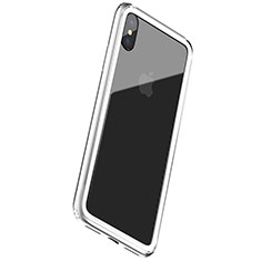 Custodia Silicone Laterale per Apple iPhone X Bianco