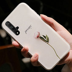 Custodia Silicone Morbida Fiori per Huawei Honor 20S Rosa