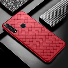 Custodia Silicone Morbida In Pelle Cover A01 per Huawei Honor 20E Rosso