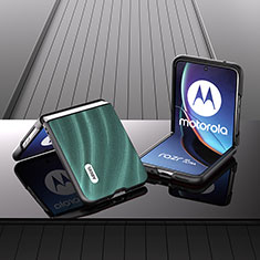 Custodia Silicone Morbida In Pelle Cover B03H per Motorola Moto Razr 40 Ultra 5G Verde