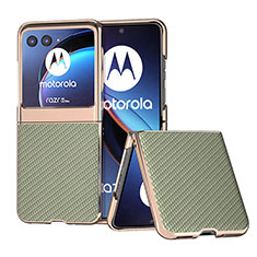 Custodia Silicone Morbida In Pelle Cover B04H per Motorola Moto Razr 40 Ultra 5G Verde