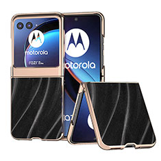Custodia Silicone Morbida In Pelle Cover B05H per Motorola Moto Razr 40 Ultra 5G Nero