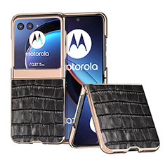 Custodia Silicone Morbida In Pelle Cover B08H per Motorola Moto Razr 40 Ultra 5G Nero