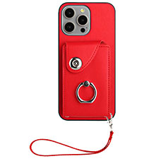 Custodia Silicone Morbida In Pelle Cover BF1 per Apple iPhone 14 Pro Max Rosso