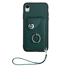 Custodia Silicone Morbida In Pelle Cover BF1 per Apple iPhone XR Verde Notte