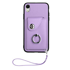 Custodia Silicone Morbida In Pelle Cover BF1 per Apple iPhone XR Viola