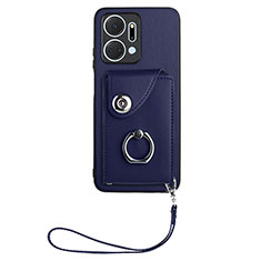 Custodia Silicone Morbida In Pelle Cover BF1 per Huawei Honor X7a Blu