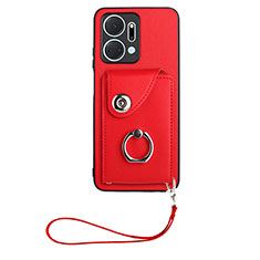 Custodia Silicone Morbida In Pelle Cover BF1 per Huawei Honor X7a Rosso