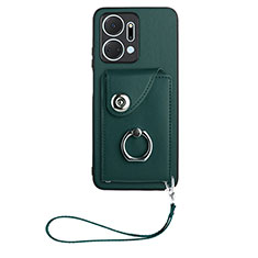 Custodia Silicone Morbida In Pelle Cover BF1 per Huawei Honor X7a Verde