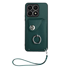 Custodia Silicone Morbida In Pelle Cover BF1 per Huawei Honor X8a 4G Verde