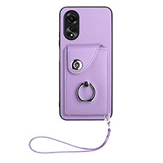 Custodia Silicone Morbida In Pelle Cover BF1 per Oppo A17 Viola