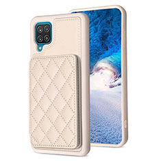 Custodia Silicone Morbida In Pelle Cover BF1 per Samsung Galaxy A12 Nacho Khaki
