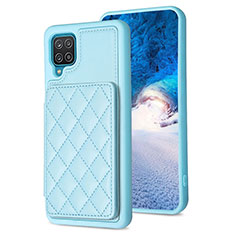 Custodia Silicone Morbida In Pelle Cover BF1 per Samsung Galaxy F12 Azzurro