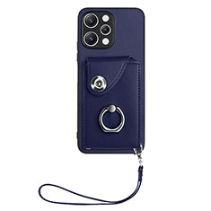 Custodia Silicone Morbida In Pelle Cover BF1 per Xiaomi Poco M6 Pro 5G Blu