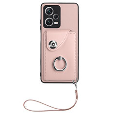 Custodia Silicone Morbida In Pelle Cover BF1 per Xiaomi Redmi Note 12 5G Oro Rosa