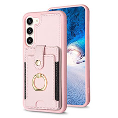 Custodia Silicone Morbida In Pelle Cover BF2 per Samsung Galaxy S23 5G Oro Rosa