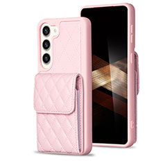 Custodia Silicone Morbida In Pelle Cover BF5 per Samsung Galaxy S24 5G Oro Rosa