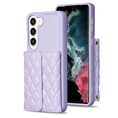 Custodia Silicone Morbida In Pelle Cover BF6 per Samsung Galaxy S22 5G Lavanda