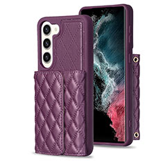 Custodia Silicone Morbida In Pelle Cover BF6 per Samsung Galaxy S23 5G Viola