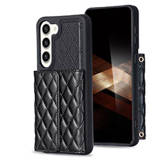 Custodia Silicone Morbida In Pelle Cover BF6 per Samsung Galaxy S24 5G Nero