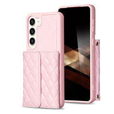 Custodia Silicone Morbida In Pelle Cover BF6 per Samsung Galaxy S24 5G Oro Rosa