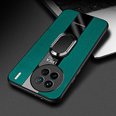 Custodia Silicone Morbida In Pelle Cover con Magnetico Anello Supporto PB2 per Vivo X90 Pro 5G Verde