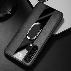Custodia Silicone Morbida In Pelle Cover con Magnetico Anello Supporto per Huawei Honor 20 Pro Nero