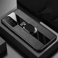 Custodia Silicone Morbida In Pelle Cover con Magnetico Anello Supporto per Huawei Honor 30S Nero