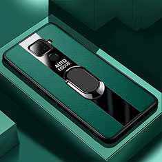 Custodia Silicone Morbida In Pelle Cover con Magnetico Anello Supporto S03 per Huawei Nova 5i Pro Verde