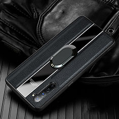 Custodia Silicone Morbida In Pelle Cover con Magnetico Anello Supporto S03 per Oppo K7 5G Nero