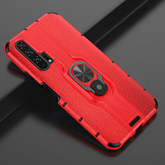 Custodia Silicone Morbida In Pelle Cover con Magnetico Anello Supporto T03 per Huawei Honor 20 Pro Rosso